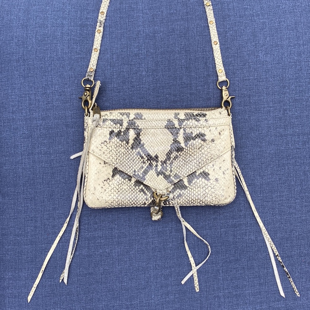 Leather Botkier Snake Print Crossbody/ Clutch/ Purse Bag